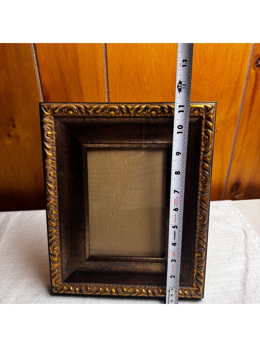 Dark Bronze Antique Gold Ornate 5x7 Picture Frame Scroll Design Green Tree - Picture 6 of 8